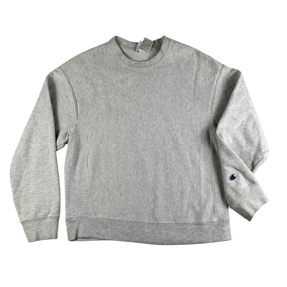 Champion Sweatshirt Womens Medium Gray‎ Reverse Weave Fleece Crewneck Pullover